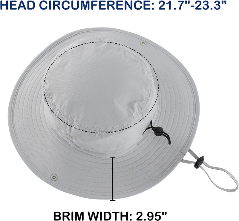 Connectyle Sun Hat for Men Women Outdoor UV Protection Safari Hat for Fishing Hiking Gardening Breathable Cowboy Hat UPF50 - Image 3